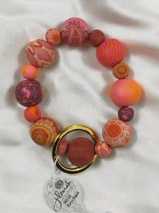 NUEVO JILZARAH Llavero Muñeca Hecho a Mano Cuentas de Arcilla MULTICOLOR 18mm - Imagen 1 de 6