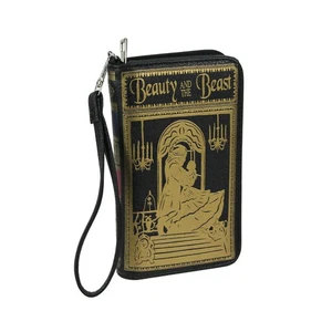 Black and Gold Beauty and the Beast Checkbook Style Fashion Wallet - Picture 1 of 6