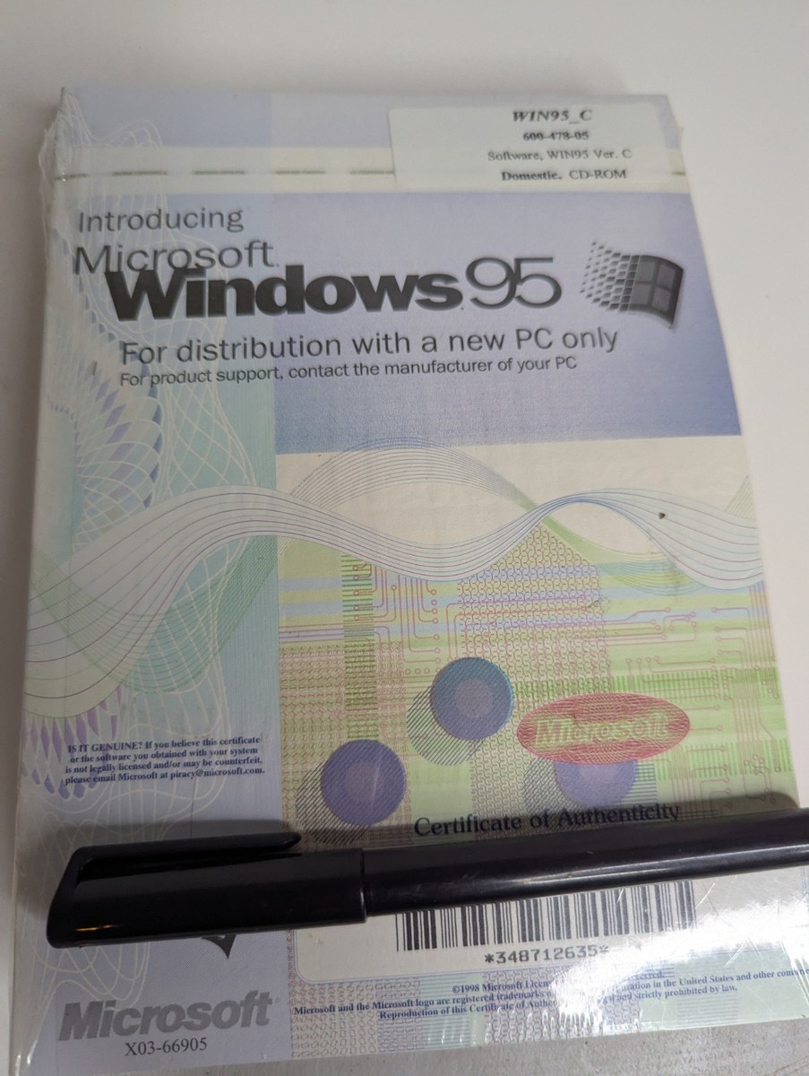 Microsoft Windows 95 CD Operating System Software for sale Microsoft Windows 95 CD Operating System Software for sale