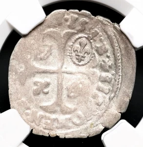 American Colonies. Billon 15 Deniers, Lis C/S, Edict of 1640, NGC XF40, C/S: AU - Picture 1 of 4