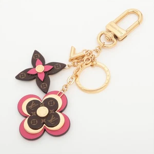 Louis Vuitton M63084 Portocrème Blooming Flower OB1255 Key Holder Leather Pink - Picture 1 of 4