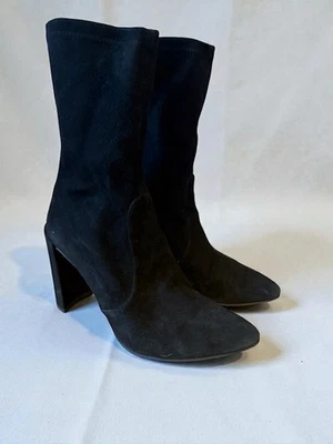 Botín STUART WEITZMAN Clinger Elastizado Gamuza Punta NEGRO Talla 38 8 COMO ESTÁ Foto 1 de 4