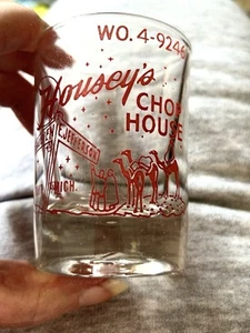 Detroit Houseys Chop House Restaurant Glass 1930’s Federal Glass Christmas - Picture 1 of 6