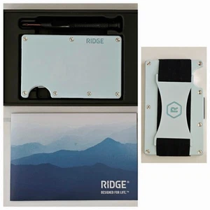 The Ridge Wallet - Aluminum: Cash Strap - Sea Glass - Photo 1 sur 6