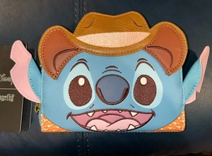 Cartera Western Stitch Exclusiva Cosplay Loungefly Disney Cremallera Alrededor NUEVA CON ETIQUETA - Imagen 1 de 5
