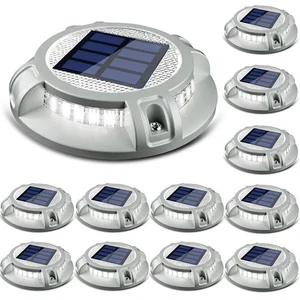 Solar Driveway Lights Outdoor 4 Modes 40 LEDs Dock Driveway Markers Deck Ligh... - Picture 1 of 6