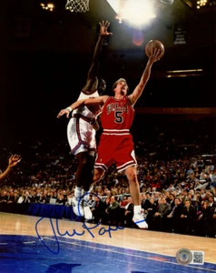 JOHN PAXSON SIGNED AUTOGRAPHED 8x10 PHOTO CHICAGO BULLS LEGEND BECKETT BAS - Picture 1 of 2