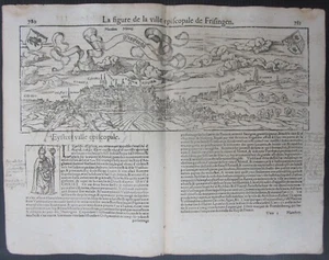 1568 FREISING Cosmographia universalis Munster Bayern Deutschland Germany - Foto 1 di 3