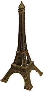 Brass 8" Tall Replica Eiffel Tower Nice Detail Vintage - Picture 1 of 1