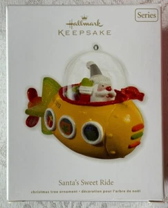 2012 Hallmark SANTA'S SWEET RIDE #6 Series Ornament YELLOW SUBMARINE Submersible - Bild 1 von 1