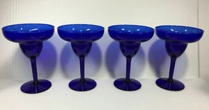 Juego de 4 gafas de margarita azul cobalto - Imagen 1 de 4
