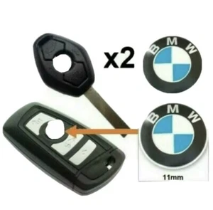 X2 BMW schlüssel fernbedienung key Aufkleber Sticker Emblem Logo Ø 11mm - Bild 1 von 3