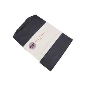 Ted Baker London Queen Sheet Set Black Iron Grey 100% Cotton Sateen 400 Thread - Picture 1 of 16