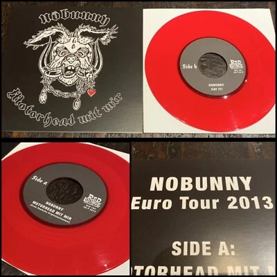 NOBUNNY Motorhead Mit Mir 7" Red Vinyl-Sneaky Pinks Mr Pro Bono The Okmoniks - Image 1 of 4