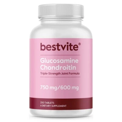 Glucosamine & Chondroitin Sulfate 750/600 Triple Strength (250 Tablets) - Image 1 of 4