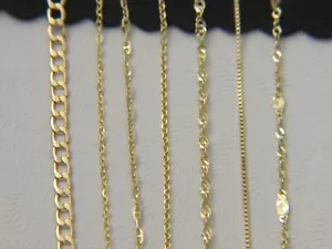 14k Gold Halskette in verschiedenen Designs massiv 14k Gold Kette - Bild 1 von 17
