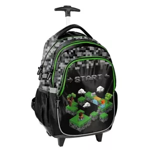 GAME PIXEL Spiel Minecraft Schulranzen Schultrolley Trolleyrucksack trolley - Bild 1 von 6