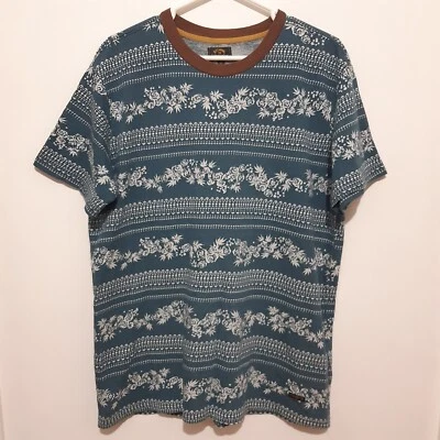 Camisa Billabong X Wrangler Para Hombre Azul y Blanco Patrón Floral Talla XL Foto 1 de 4