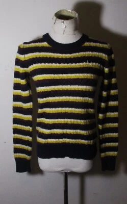 JACK WILLS Great Britian Yellow Blue Merino Wool Sweater Size 6 US - Image 1 of 4