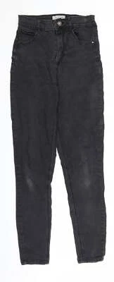 Pantalones de mezclilla ajustados para mujer Pimkie negros algodón talla 26 in L28 en regular Foto 1 de 4