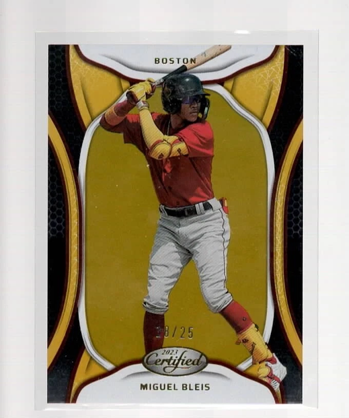 MIGUEL BLEIS 2023 PANINI CHRONICLES CERTIFIED GOLD CARD #44  /25 - Image 1 of 1