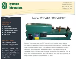 Systemintegratoren RBF-200 rotierender Balken Ermüdung dynamische Prüfmaschine Instron - Bild 1 von 4