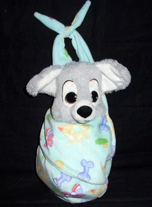 Disney Parks Babies Lady Tramp Skamp Puppy Dog Plush Stuffed w/ Blanket Pouch - Picture 1 of 3