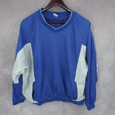 Chaqueta deportiva Badger para hombre grande azul cuello en V impermeable cortavientos peso ligero Foto 1 de 4