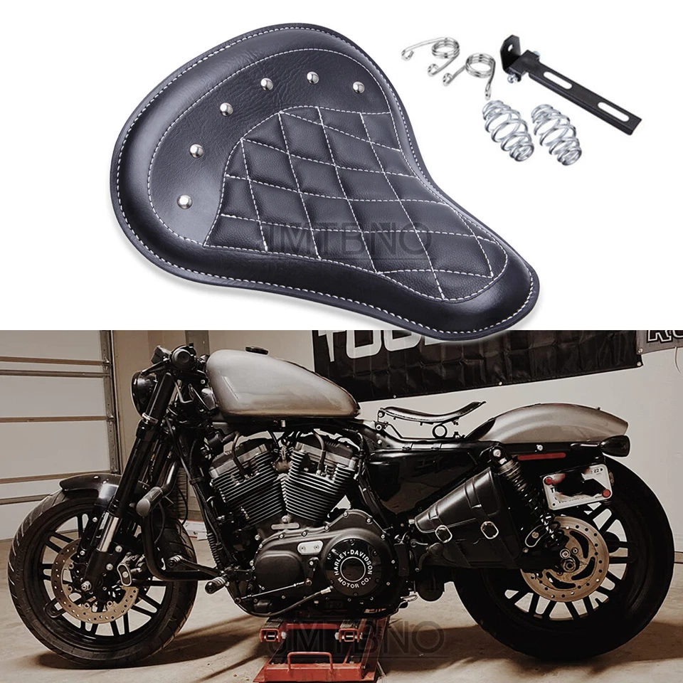 Muelle de asiento individual grande para motocicleta Harley Davidson Softail Roadster Bobber Foto 1 de 4