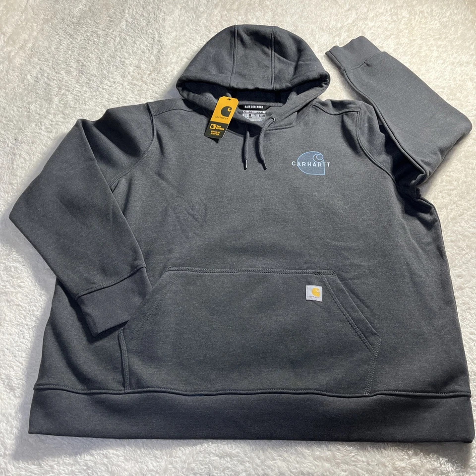 WOMEN'S PLUS 2X (20W-22W) CARHARTT RELAXED FIT RAIN DEFENDER HOODIE