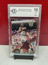 1992 Shaquille O'Neal Jersey #32 Topps Stadium Club 247 Rookie RC BCCG 10 Mint