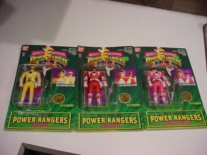 3 MOSC 1994 POWER RANGERS AUTO MORPHIN schwarz, gelb, pink RANGERS - schöne Karten - Bild 1 von 5