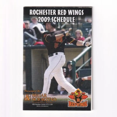Rochester Red Wings 2009 Ligas Menores de Béisbol MILB Bolsillo Calendario Papa Johns Foto 1 de 3