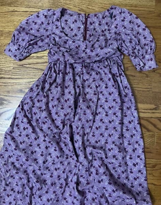 Abito vintage anni 70 The Cottager For The Junior Petite - marrone floreale PS - Foto 1 di 5