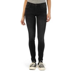 NWT!! KUT from the Kloth - Mia Toothpick Skinny in Developed Black - Size 4 - Picture 1 of 8