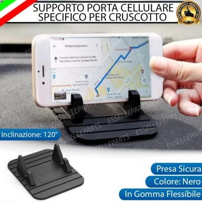 SUPPORTO IN GOMMA PORTA CELLULARE SMARTPHONE PORTACELLULARE PER CRUSCOTTO - Immagine 1 di 4