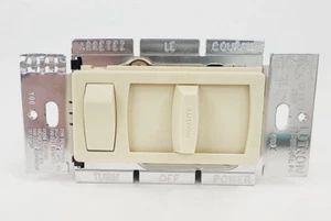 Lutron Skylark Contour CT600P Dark Almond 1 Pole Slide Dimmer Rocker Switch 600W - Picture 1 of 4