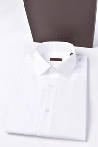 STILE LATINO handmade shirt $640 40 (US 15 3/4) cotton white modern fit - Picture 1 of 3