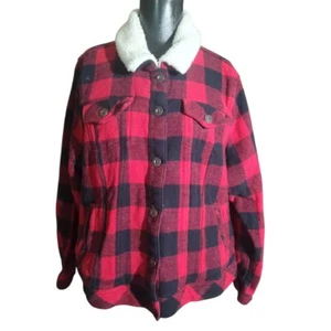 Women's Torrid Jacket, Size 3, Red & Black Plaid - Picture 1 of 8