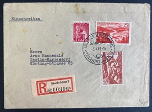 1949 Saarbruken Saar First Day Cover To Berlin Germany Philatelic Exhibition - Picture 1 of 2