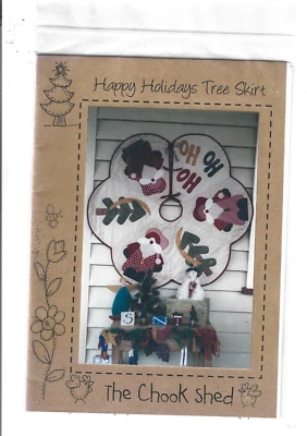 Happy Holidays Tree Skirt The Chook Shed Sewing Pattern Christmas - Image 1 of 2