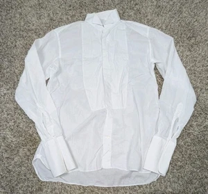 Brioni Tuxedo Shirt Mens 15.75/40 Bib Button Up Long Sleeve White Dress - Picture 1 of 9
