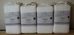 4x Better Homes Jersey Pillowcase 2 Set King White - Picture 1 of 4