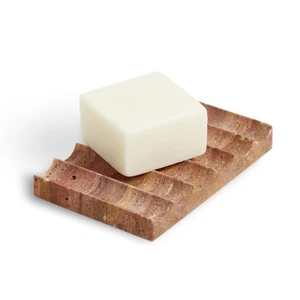Elegant Natural Marble Soap Dish – Zen Stone Soap Tray – Rectangle Non-Slip S... - Picture 1 of 2