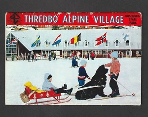 VINTAGE 1960s THREDBO ALPINE VILLAGE KOSCIUSZKO NSW FOLD OUT REAL PHOTO POSTCARD - Bild 1 von 3
