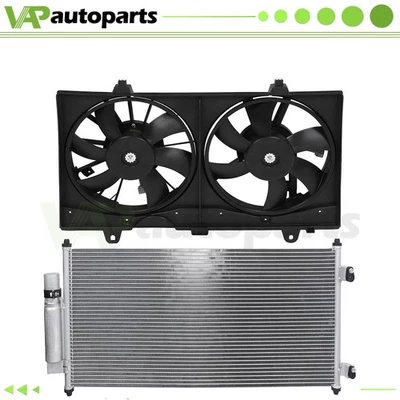 AC Condenser and Cooling Fan Assembly For 2007 2008 2009 2010-2012 Nissan Sentra Foto 1 de 4