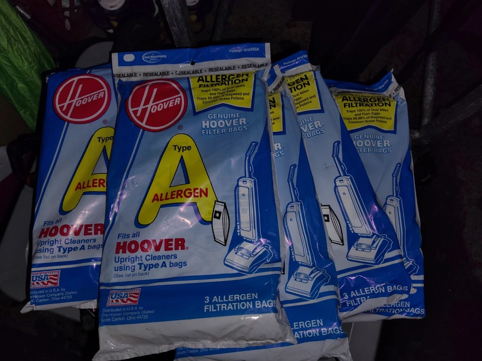 Hoover Type A Allergen Vacuum Bags 5 Packs of 3 Genuine Filter Bags (15 total) - Image 1 of 1