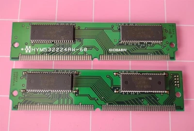 16MB 2x8MB 72-pin Simm EDO 60ns HYUNDAI HYM532224AW-60 2Mx32 Ram Memory Kit - Image 1 of 3