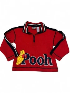 🍯 RARE Vintage Disney Pooh 100 Acre Collection Red 1/4 Zip - Size 5 - Picture 1 of 12