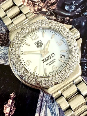 TAG HEUER 36mm DIAMOND BEZEL FORMULA 1 QUARTZ WATCH - WAC1215.BA0852 - Image 1 of 4